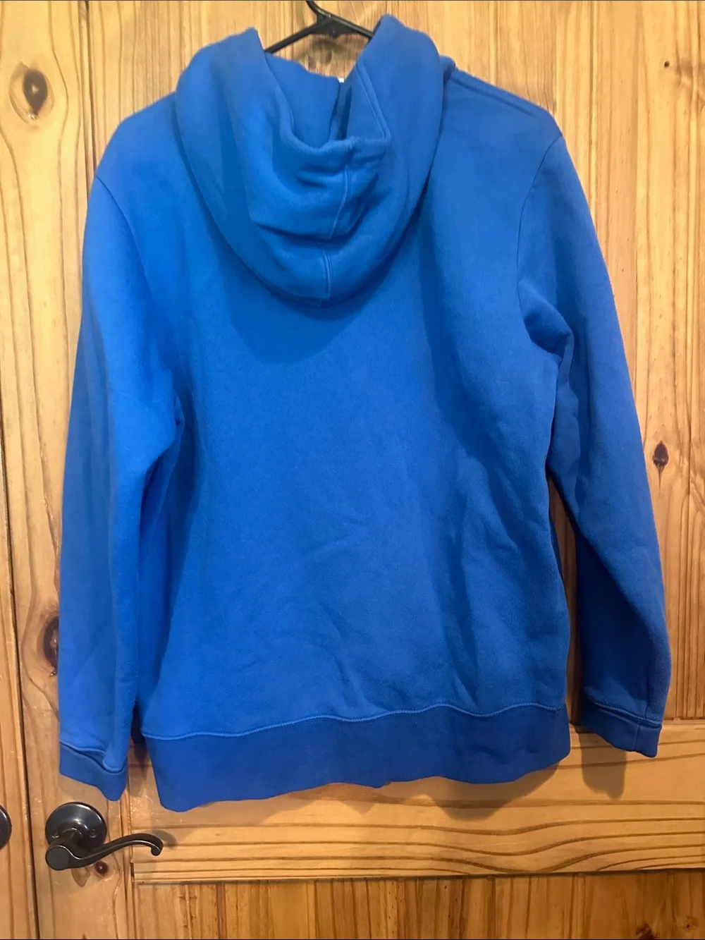 The North Face Blue Pullover Hoodie with White Logo